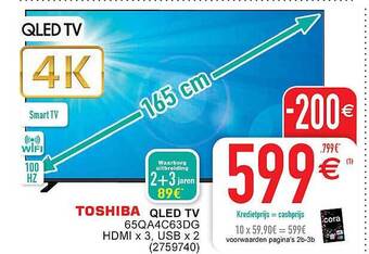 Cora Toshiba qled tv aanbieding