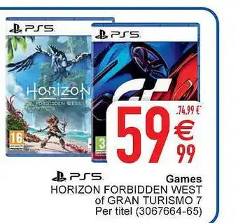 Ps5 games horizon forbidden west of gran turismo 7
