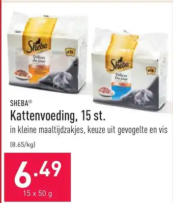 ALDI Sheba Kattenvoeding, 15 st. aanbieding