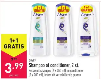 ALDI Dove Shampoo of conditioner, 2 st. aanbieding