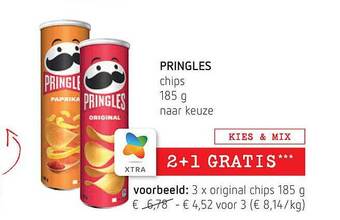 Spar Pringles chips aanbieding