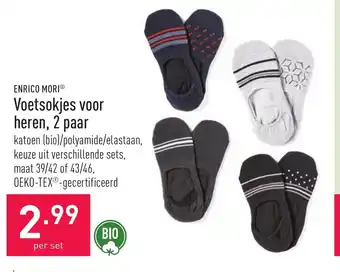 Enrico Mori Voetsokjes voor heren, 2 paar