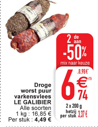 Droge Worst Puur Varkensvlees Le Galibier