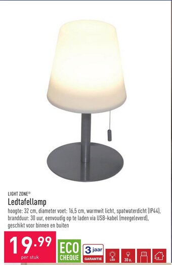 ALDI Light Zone Ledtafellamp aanbieding