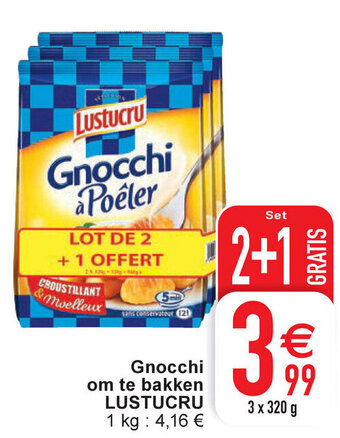 Cora Lustucru Gnocchi om te Bakken aanbieding