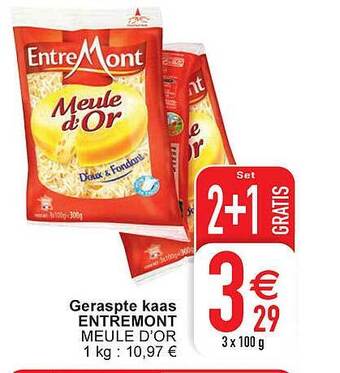 Cora Geraspte kaas entremont aanbieding