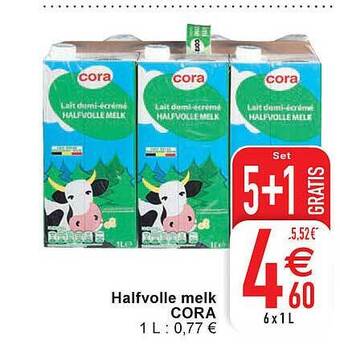 Cora Halfvolle melk aanbieding