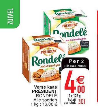 Cora Verse kaas président aanbieding