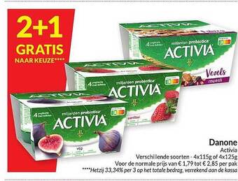 Intermarché Danone activia aanbieding