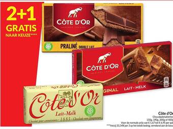 Intermarché Côte d'or chocoladetabletten aanbieding