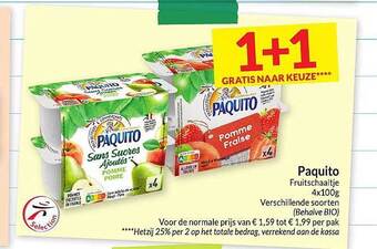Intermarché Paquito fruitschaaltje aanbieding