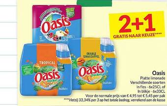 Intermarché Oasis platte limonade aanbieding