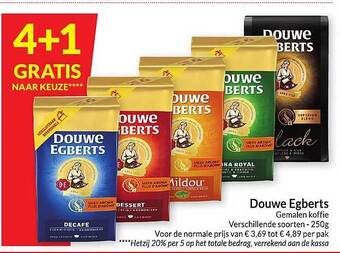 Intermarché Douwe egberts gemalen koffie aanbieding