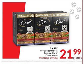 Intermarché Cesar vlootjes voor honden aanbieding