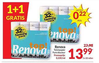 Intermarché Renova toiletpapier aanbieding