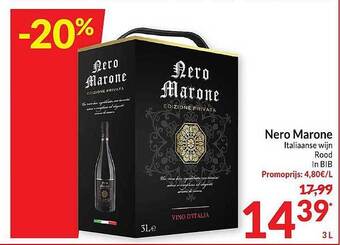 Intermarché Nero marone italiaanse wijn aanbieding