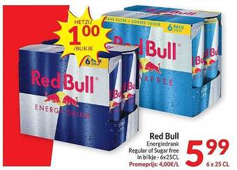 Intermarché Red bull energiedrank aanbieding