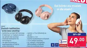 ALDI Envivo Bluetooth-hoofdtelefoon "active noise cancelling" aanbieding