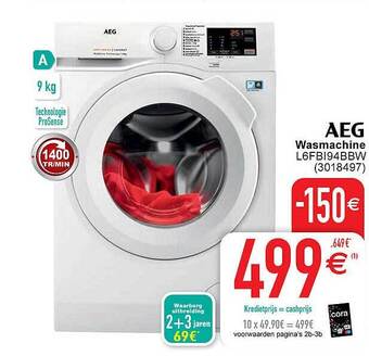 Cora Aeg wasmachine aanbieding