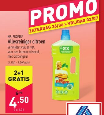 ALDI Mr. Proper Allesreiniger citroen aanbieding