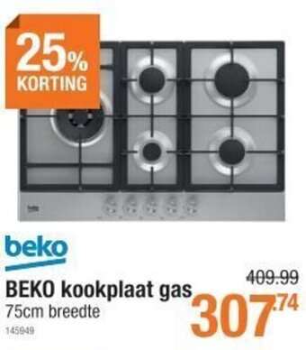Cevo BEKO kookplaat gas aanbieding