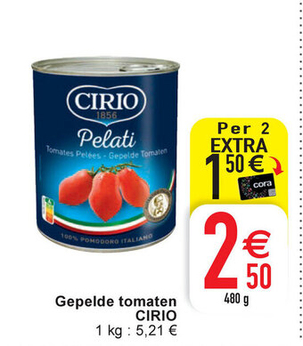 Cora Cirio Gepelde Tomaten aanbieding