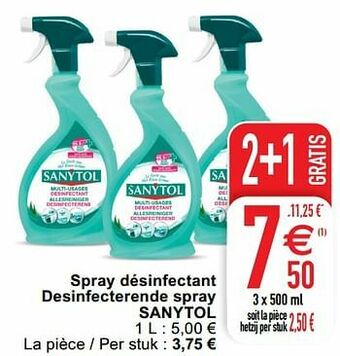 Cora Spray désinfectant desinfecterende spray sanytol aanbieding