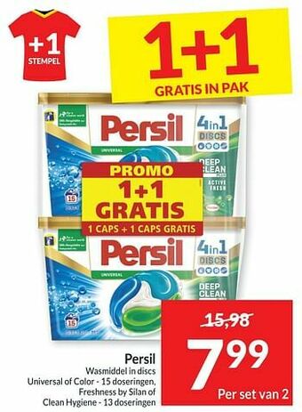 Persil wasmiddel in discs universal of color freshness by silan of clean hygiene