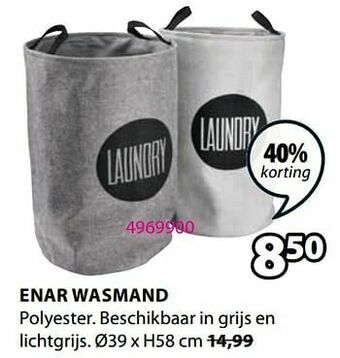 Jysk Enar wasmand aanbieding