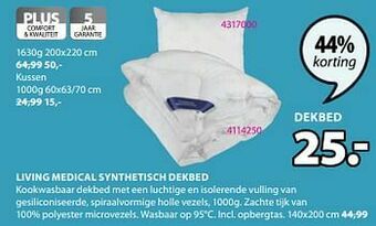 Jysk Living medical synthetisch dekbed aanbieding