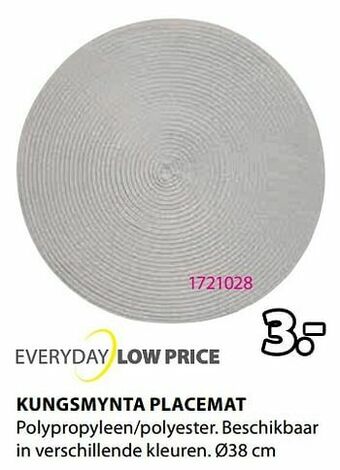 Jysk Kungsmynta placemat aanbieding