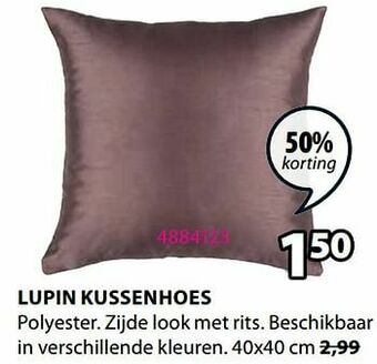 Jysk Lupin kussenhoes aanbieding