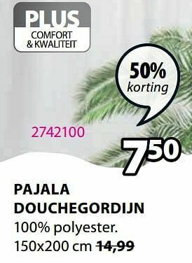 Jysk Pajala douchegordijn aanbieding