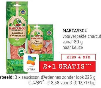Marcassou voorverpakte charcuterie