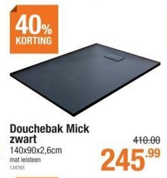 Cevo Douchebak Mick zwart aanbieding