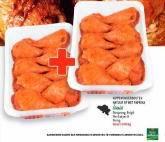 Louis Delhaize Kippenonderbouten Natuur of Met Paprika aanbieding