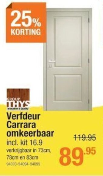 Cevo Verfdeur Carrara omkeerbaar aanbieding