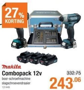 Cevo Makita Combopack 12v aanbieding