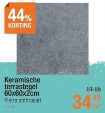 Keramische terrastegel 60x60x2cm