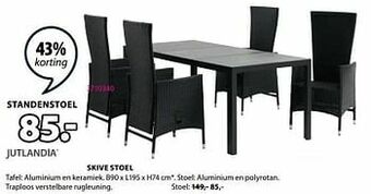 Jysk Skive standenstoel aanbieding