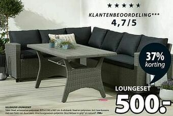 Jysk Ullehuse loungeset aanbieding