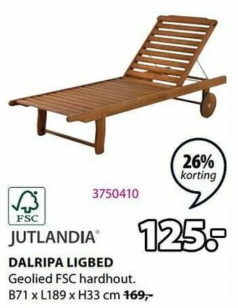 Jysk Dalripa ligbed aanbieding
