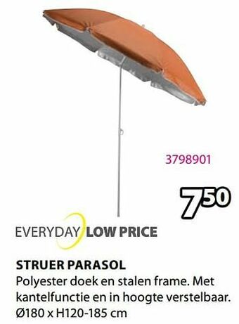 Jysk Struer parasol aanbieding