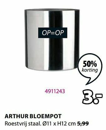 Jysk Arthur bloempot aanbieding