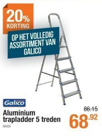 Galico Aluminium trapladder 5 treden
