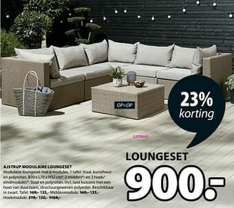 Jysk Ajstrup modulaire loungeset aanbieding