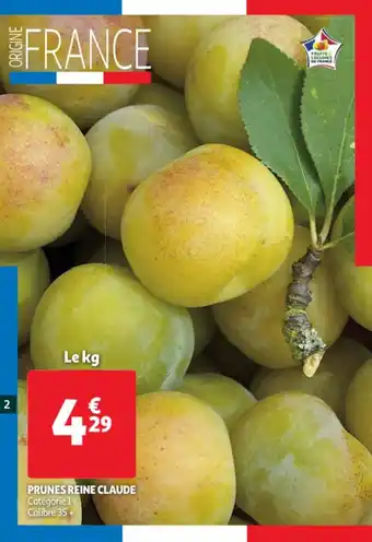 Auchan Prunes Reine Claude aanbieding