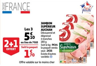 Auchan Jambon Superieur Auchan aanbieding