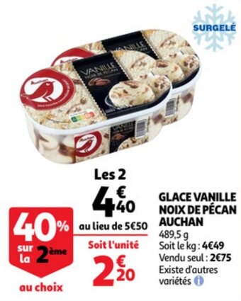 Glace Vanille Noix De Pecan Auchan