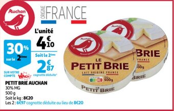 Auchan Petit Brie Auchan aanbieding